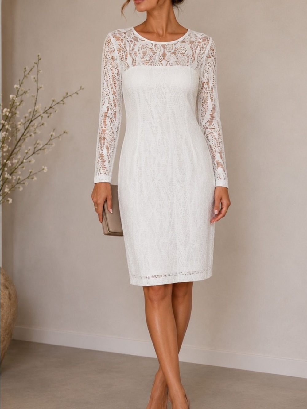 NWT Elegant White Cache Dress